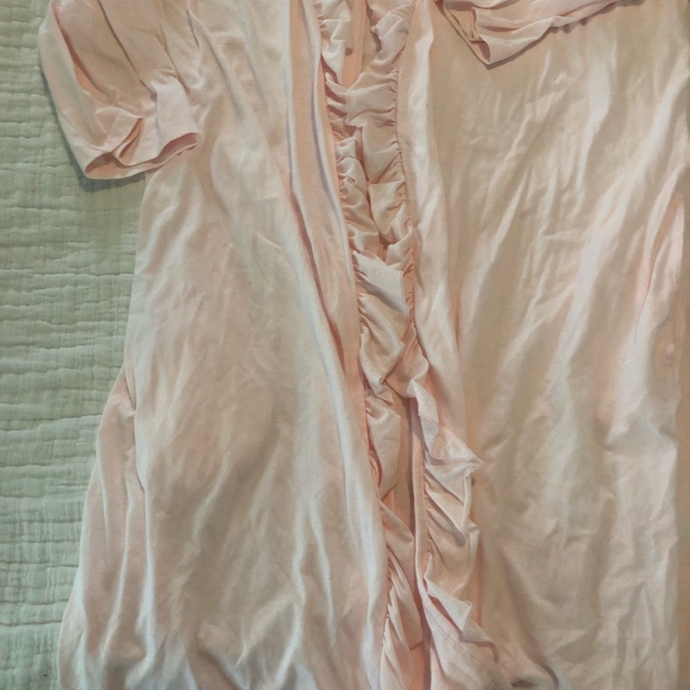 Cotn Women's Pink Ruffled Robe EUC 1966 - Picture 6 of 10